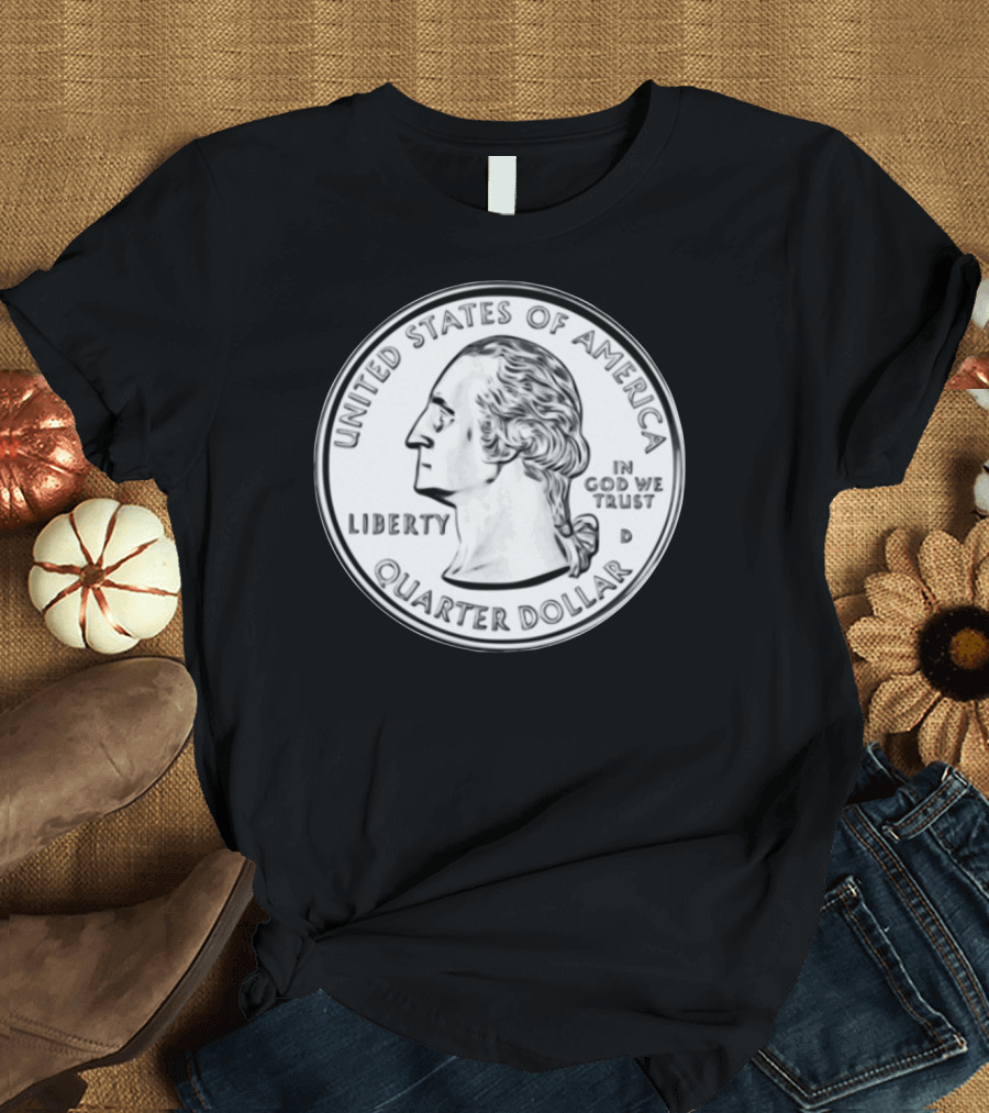Quarter On Back Costume United States Liberty Quarterback T-Shirt