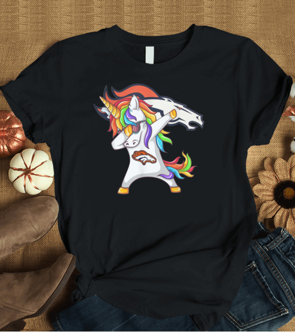 T-Shirt: Denver Broncos Fan Unicorn Dabbing Football Team T-Shirt Denver Broncos Fan Unicorn Dabbing Football Team T-Shirt
