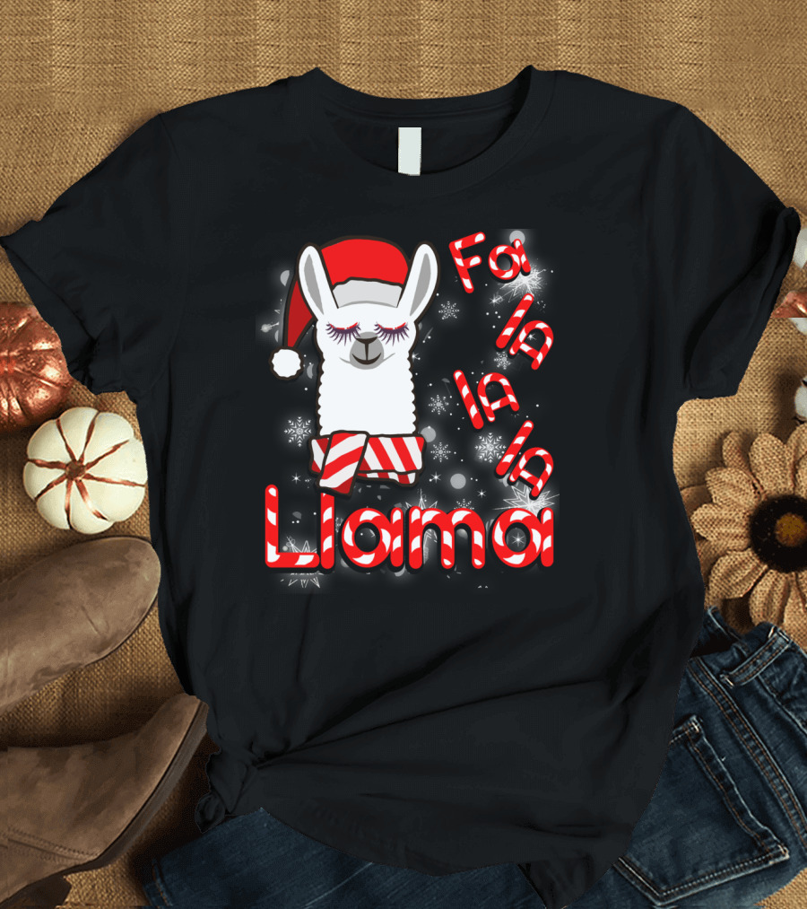 Fa La La La Llama Christmas T-Shirt