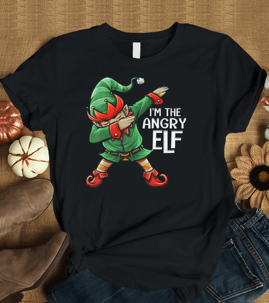 I'm The Angry Elf Christmas Dab Squad Family T-Shirt
