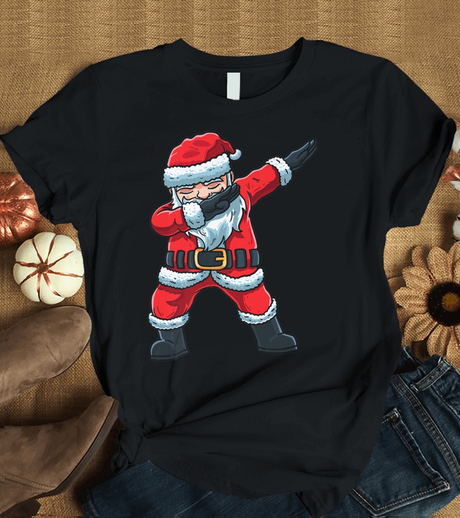 Funny Santa Claus Dab Dance Christmas Gesture T-Shirt