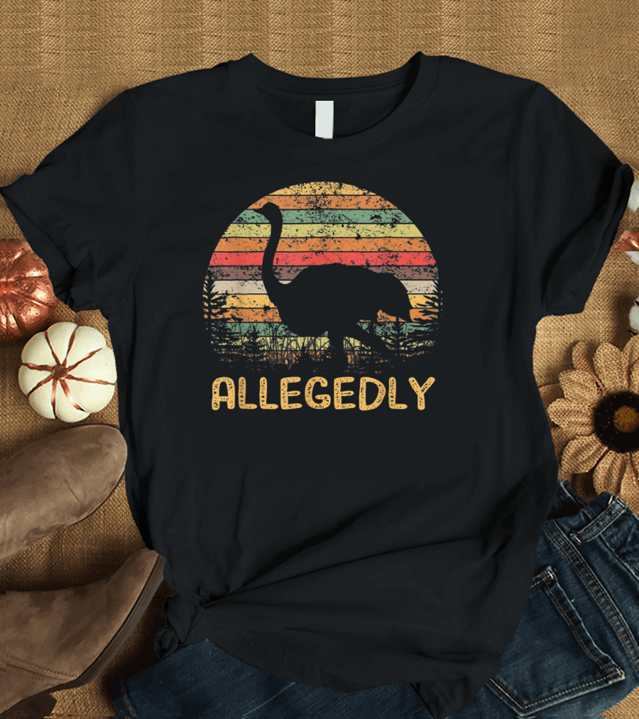 Allegedly Ostrich Sunset Silhouette Stripe T-Shirt