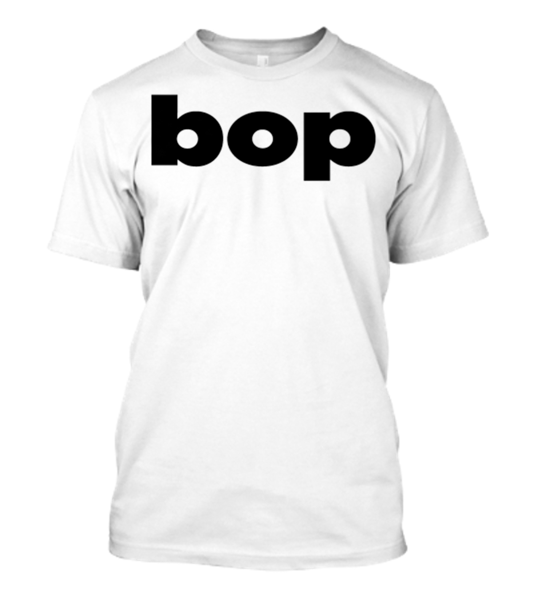 Bop T Black Minimalist Text T-Shirt