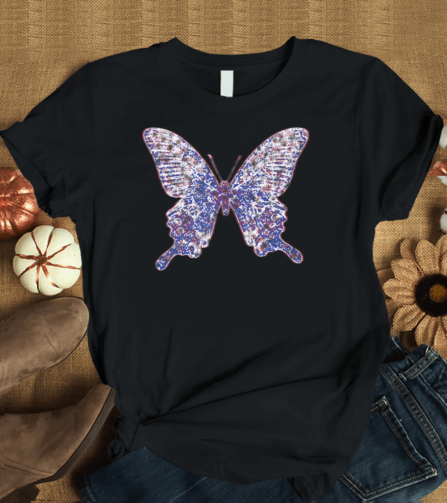 Butterfly Gardener Entomologist Fest with Colorful Wing T-Shirt