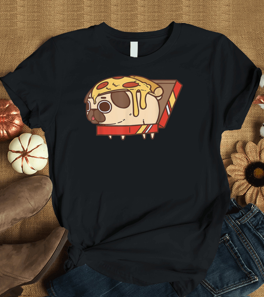 Funny Puglie Pizza Pug Love Pizza Birt Fan Gift T-Shirt