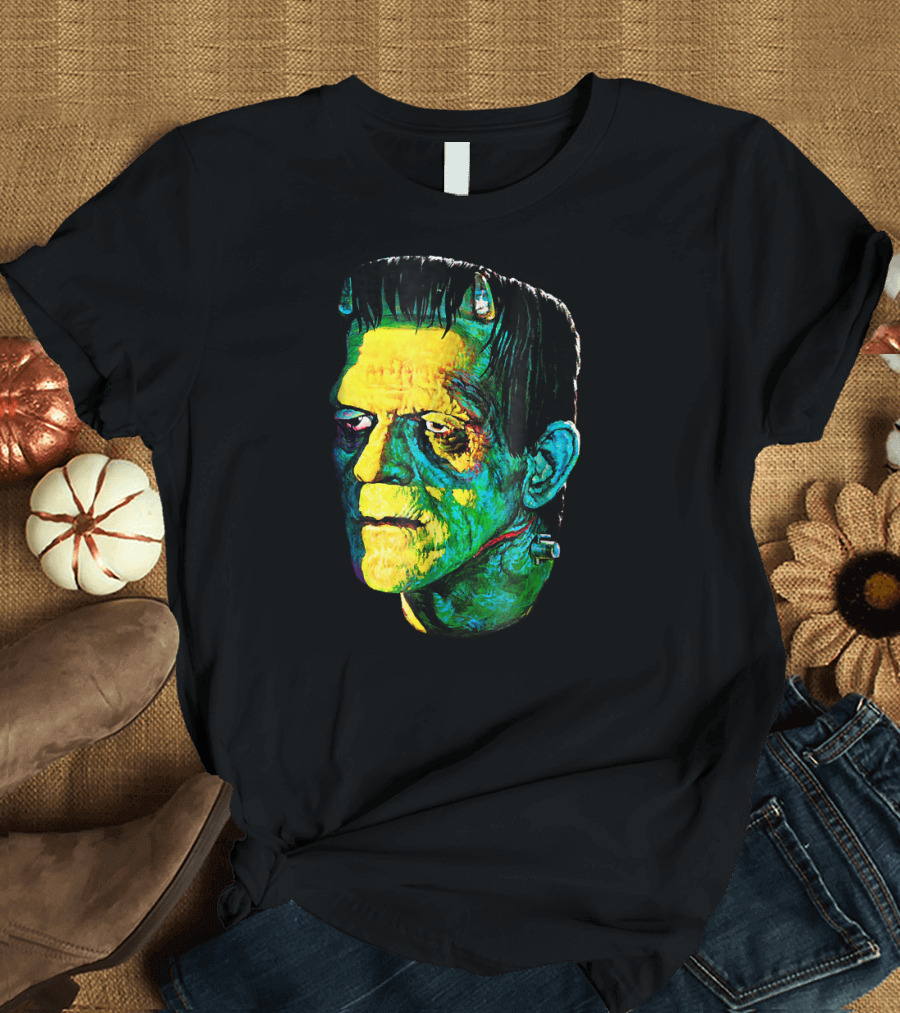 Karloff Frankenstein Monster Horror Movie Fan Iconic Colorful T-Shirt