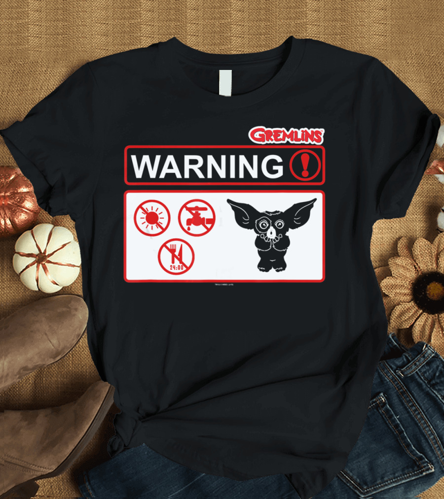 Gremlins Warning Sign Icons Gizmo T-Shirt
