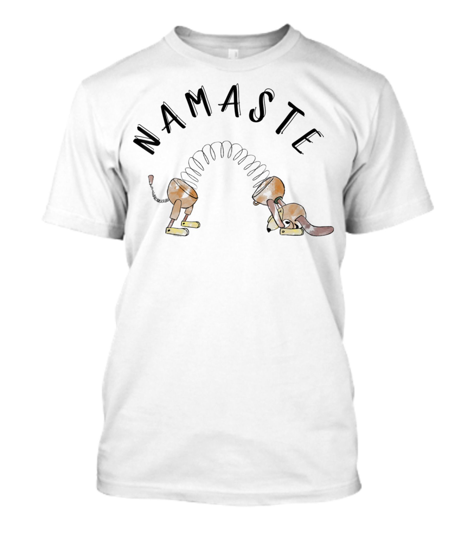Disney Pixar Toy Story Slinky Dog Namaste Yoga Pose Stretch T-Shirt