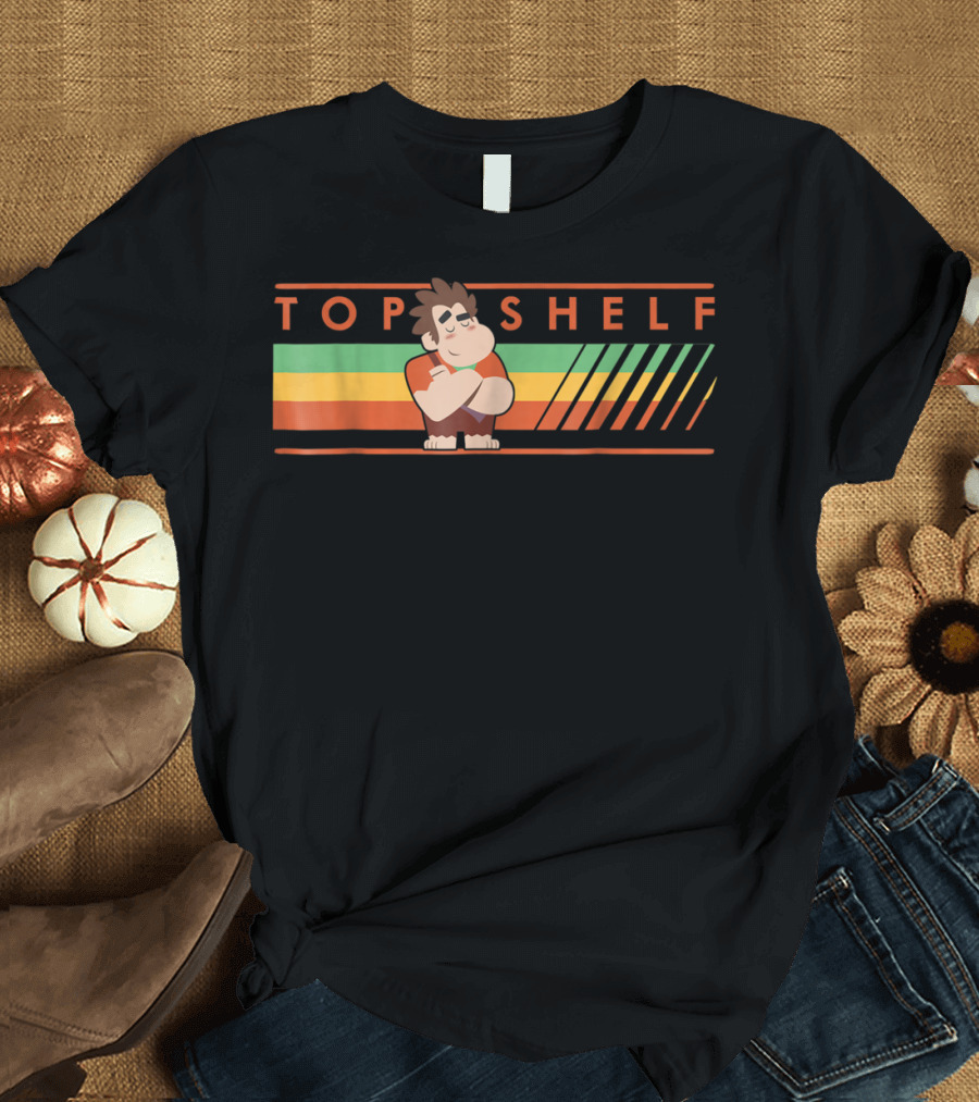 Disney Wreck It Ralph 2 Top Shelf Retro Stripes T-Shirt