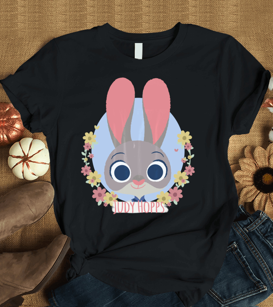 Zootopia Judy Hopps Floral Spring Wreath Disney T-Shirt