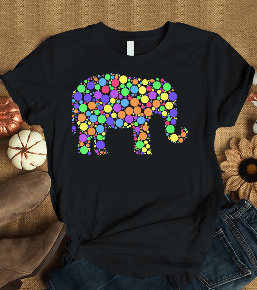 Polka Dot Elephant Design for International Dot Day Celebrations T-Shirt