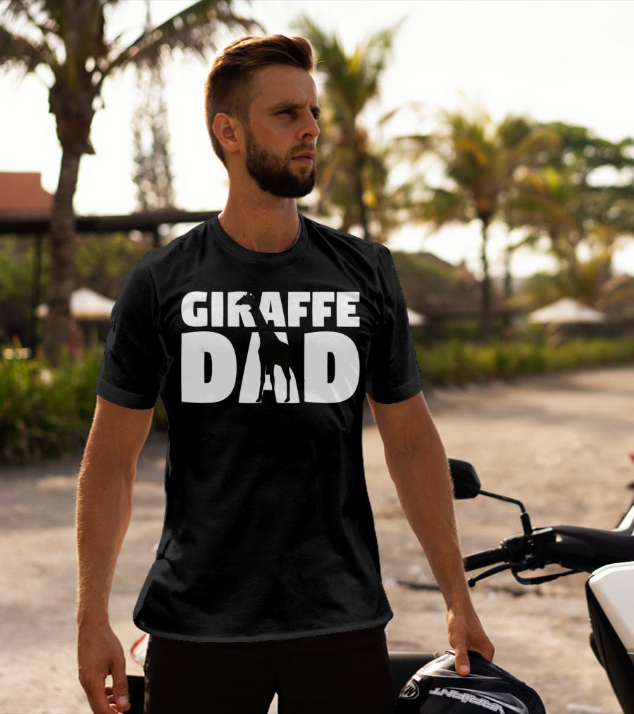 Giraffe Dad Giraffe Zoo Animal Lover T-Shirt
