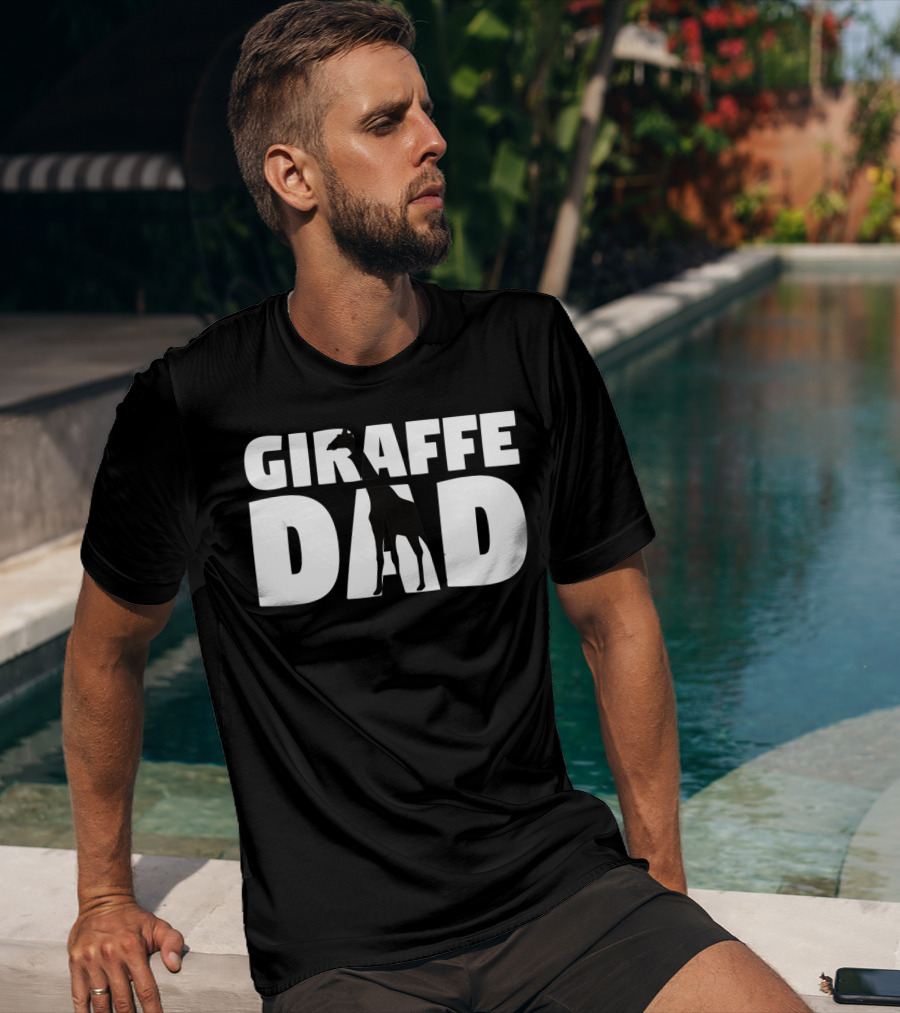 Giraffe Dad Giraffe Zoo Animal Lover T-Shirt