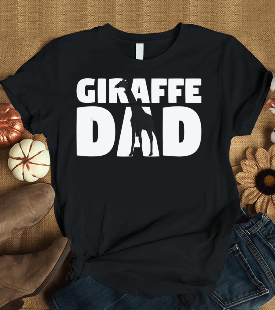 Giraffe Dad Giraffe Zoo Animal Lover T-Shirt