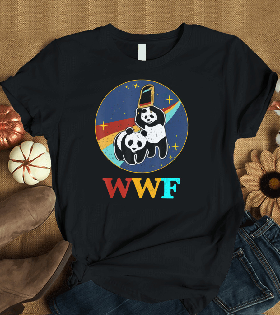Panda Bears WWF's Wrestling Championship Space Adventure T-Shirt