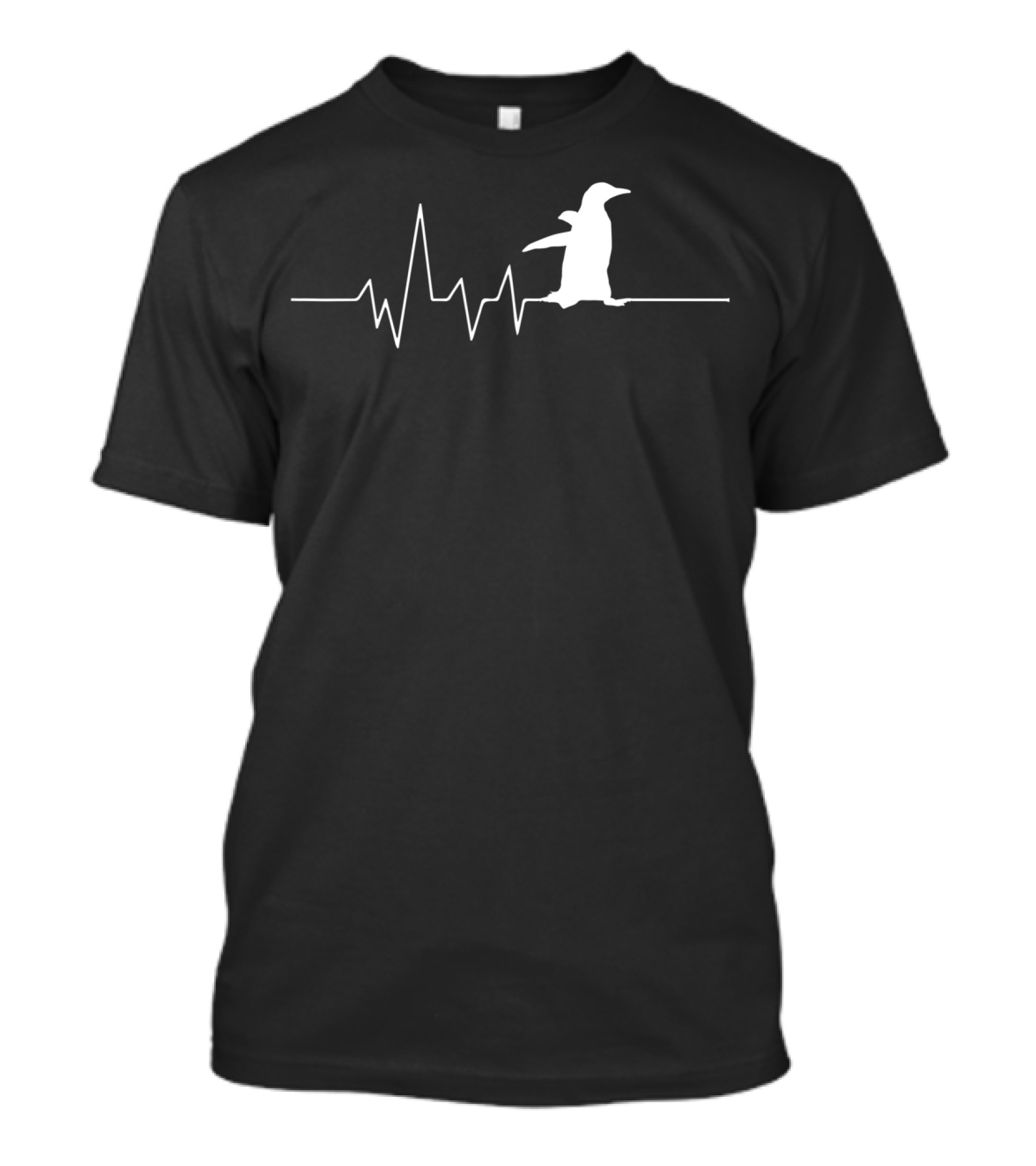 Penguin Heartbeat Rhythm Funny EKG Animal Lover T-Shirt