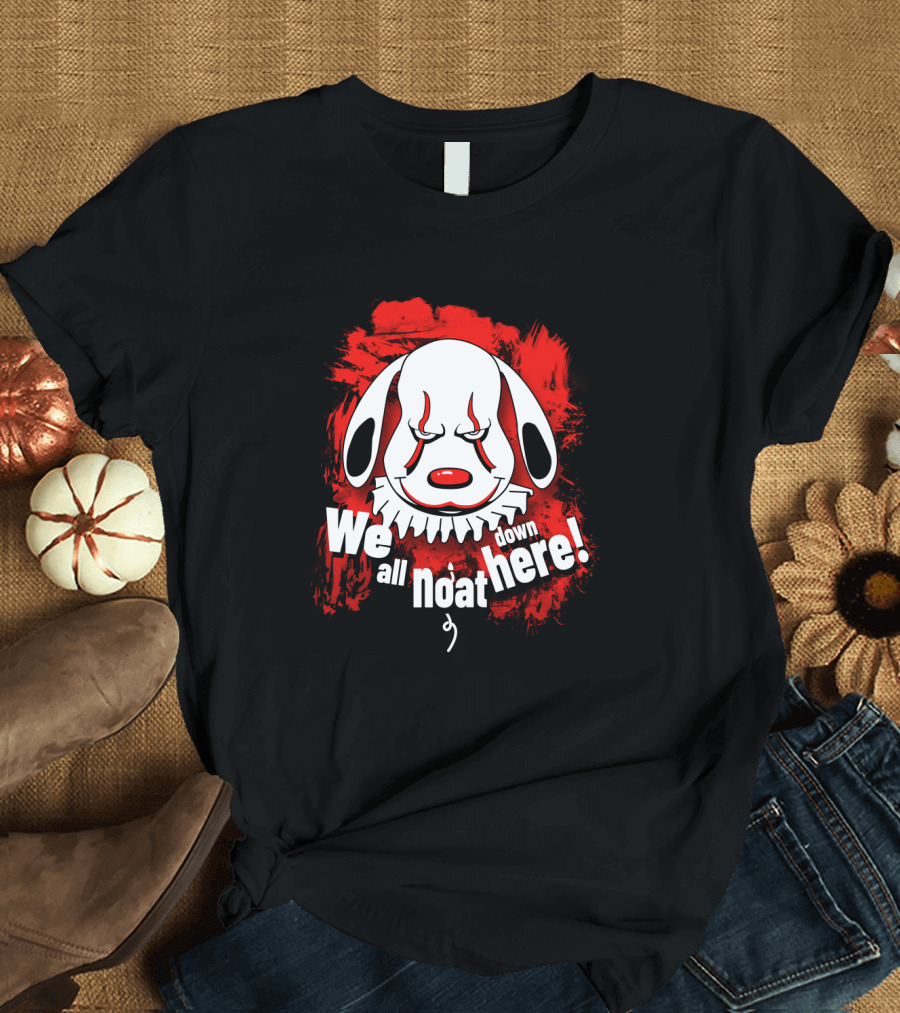 We All Float Pennywise Halloween Peanuts Snoopy Crossover T-Shirt