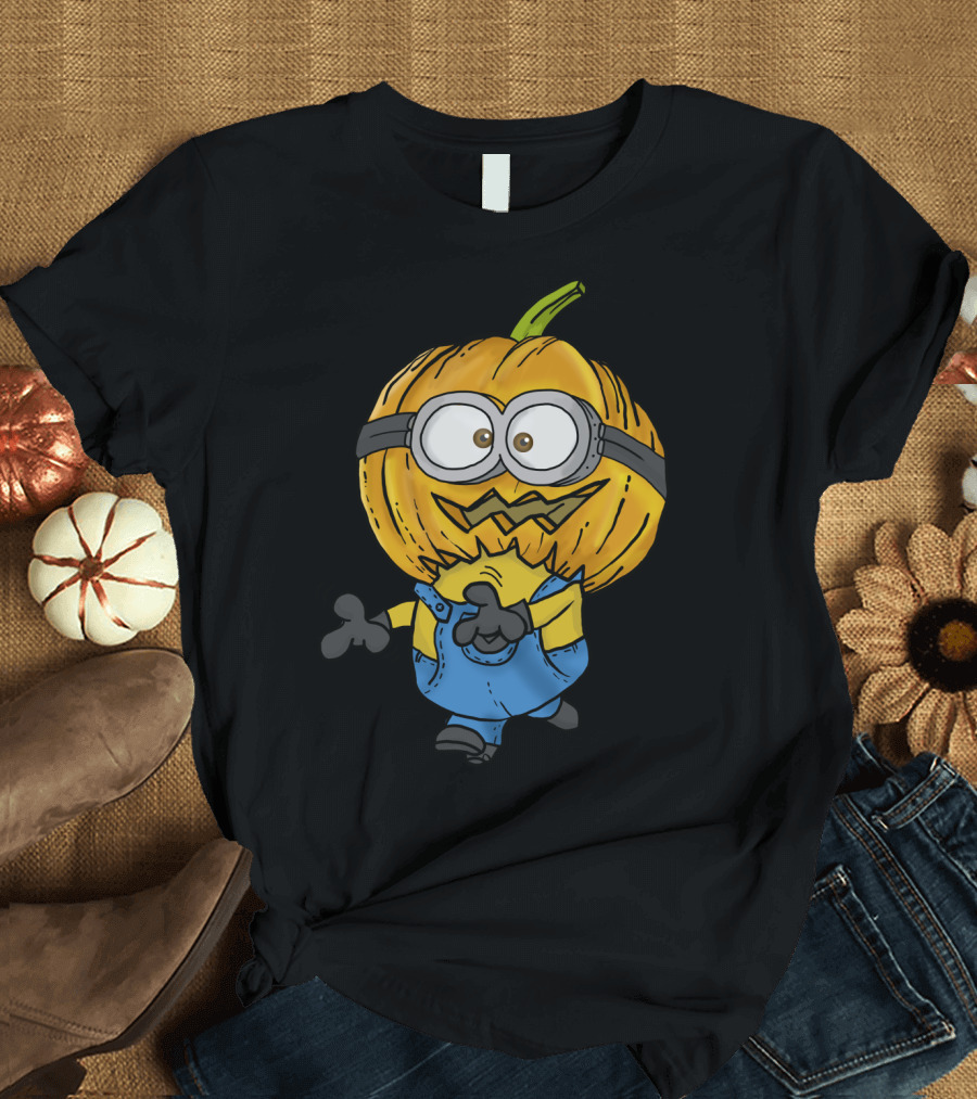 Pumpkin Head Minion Halloween Despicable Me Fun T-Shirt