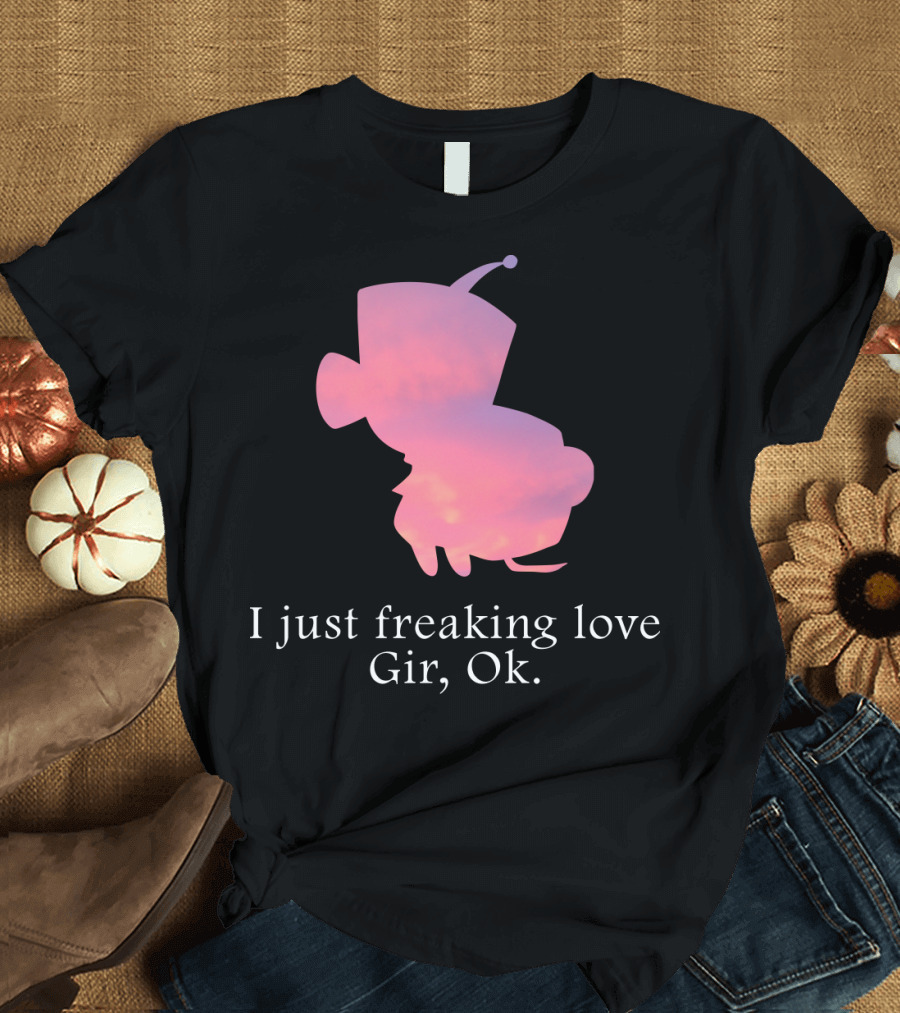 I Just Freaking Love Gir Invader Zim Silhouette Clouds T-Shirt