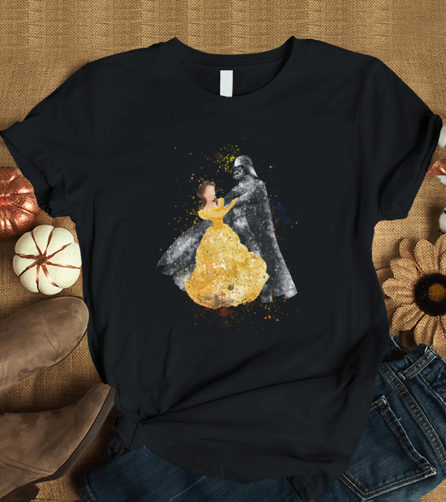 Dancing with Beauty and Darth Vader Star Wars Crossover T-Shirt