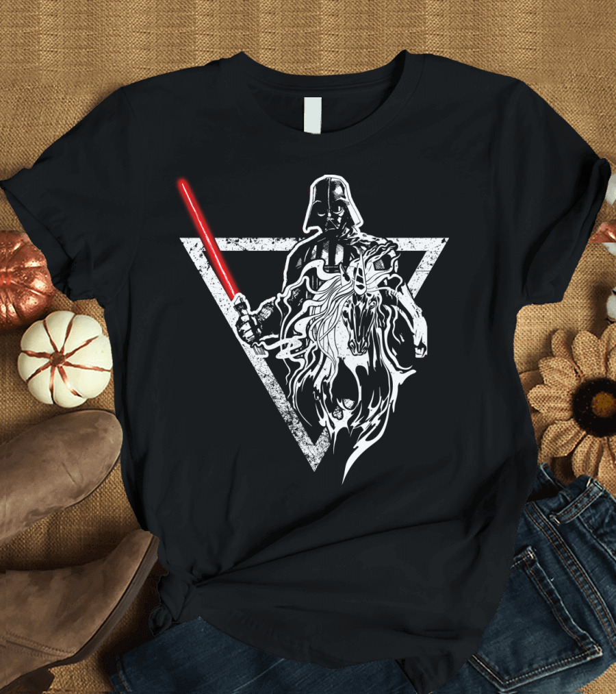 Unicorn Vader Darth Vader Star Wars Triangle Lightsaber Fusion T-Shirt