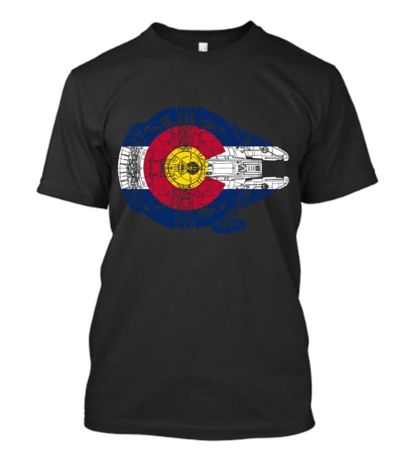 Colorado Flag Millennium Falcon Mashup T-Shirt