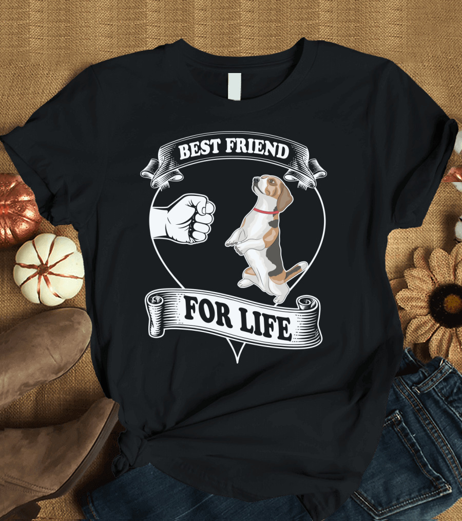 Beagle Best Friend For Life Fist Bump Paw T-Shirt