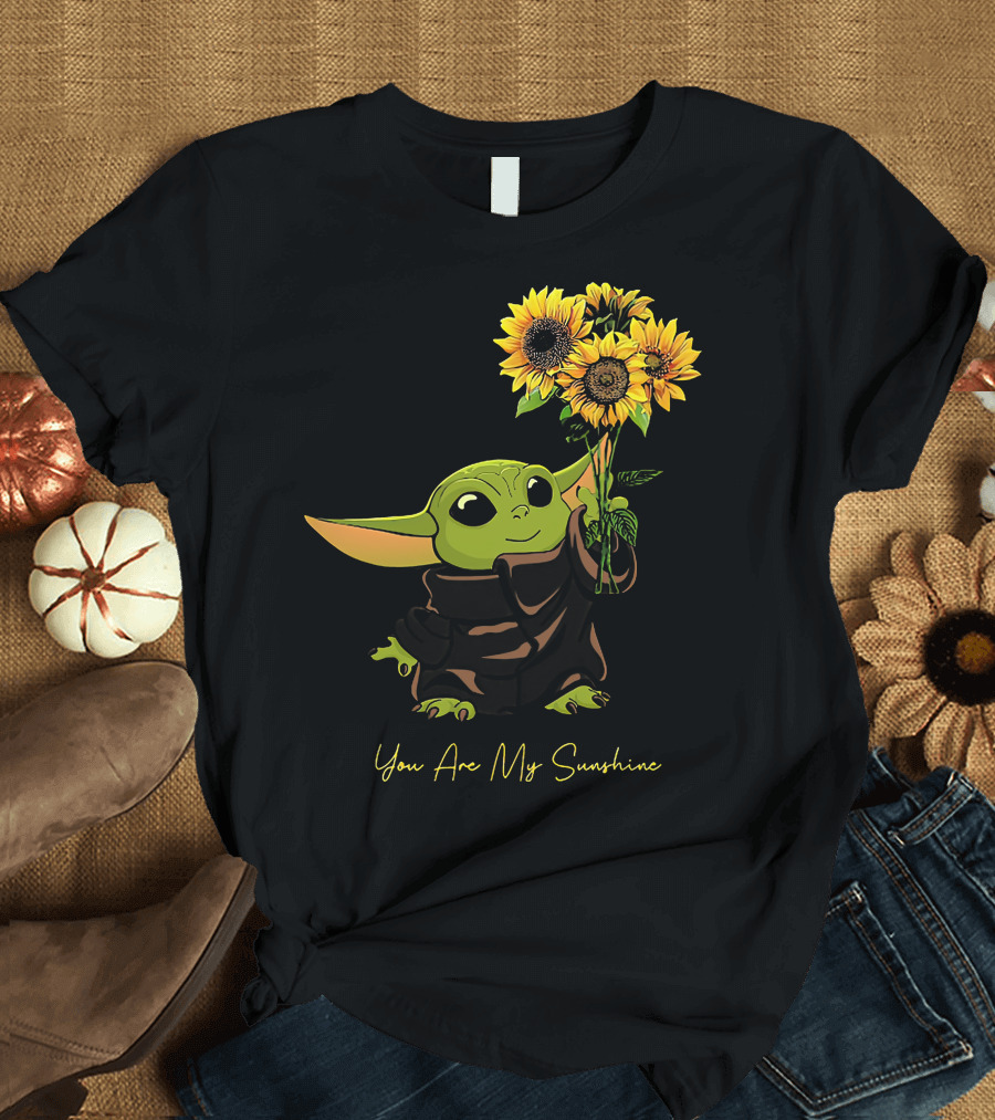 Baby Yoda You Are My Sunshine Sunflowers T-Shirt