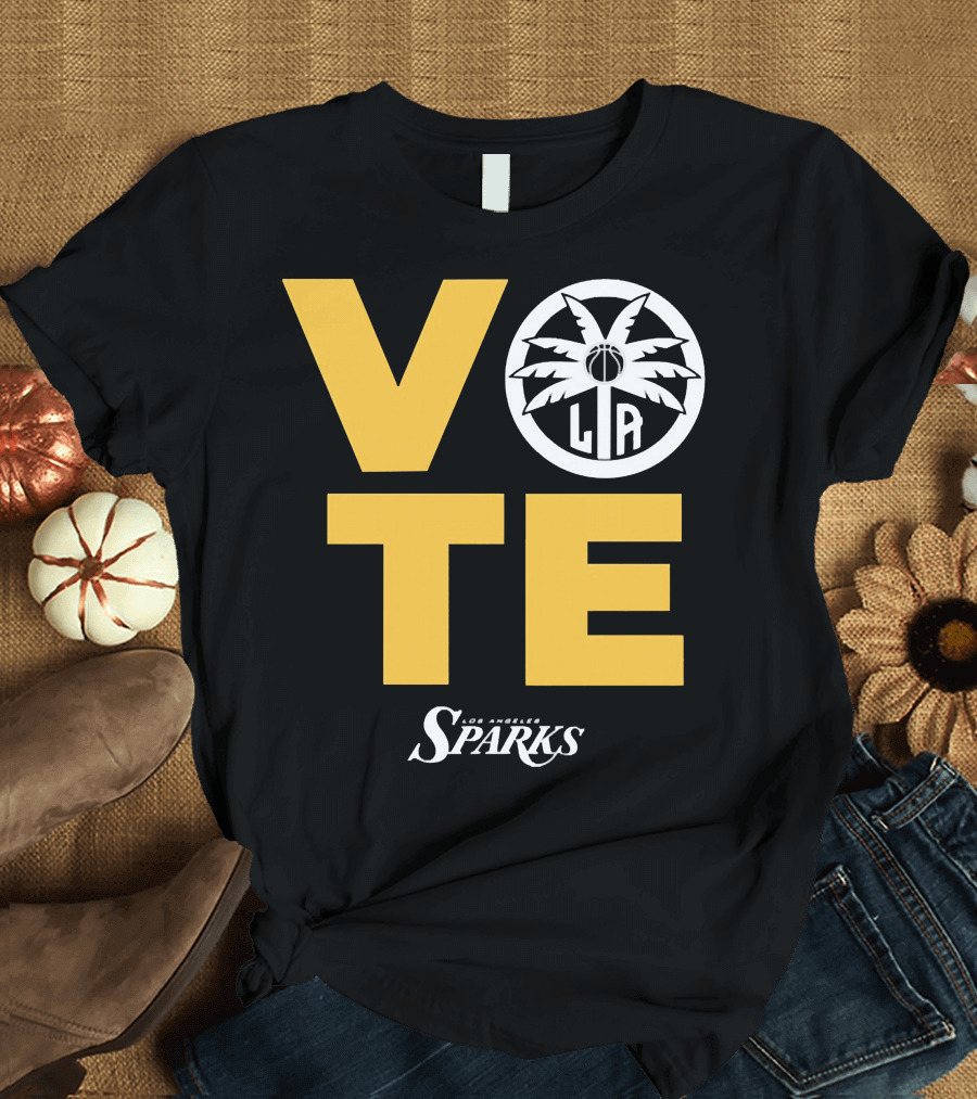 Los Angeles Sparks Vote LA Basketball Palm Tree T-Shirt