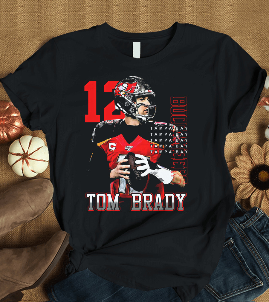 Tom Brady Tampa Bay Buccaneers Number 12 T-Shirt