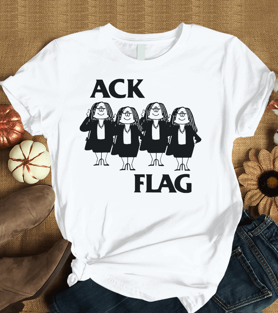 Ack Flag Cathy Comic Parody Black Flag T-Shirt
