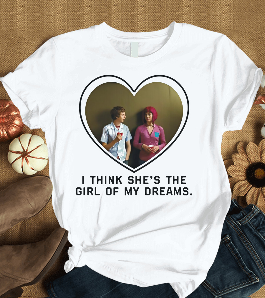 I Think She's The Girl Of My Dreams Heart-Shaped Scene with Young Couple T-Shirt