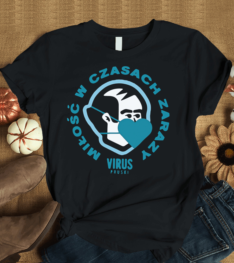 Miłość w Czasach Zarazy Virus Pruski Koszulka Męska T-Shirt
