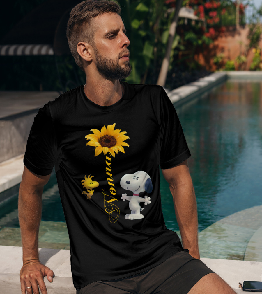 Nonna Sunflower Woodstock And Snoopy T-Shirt