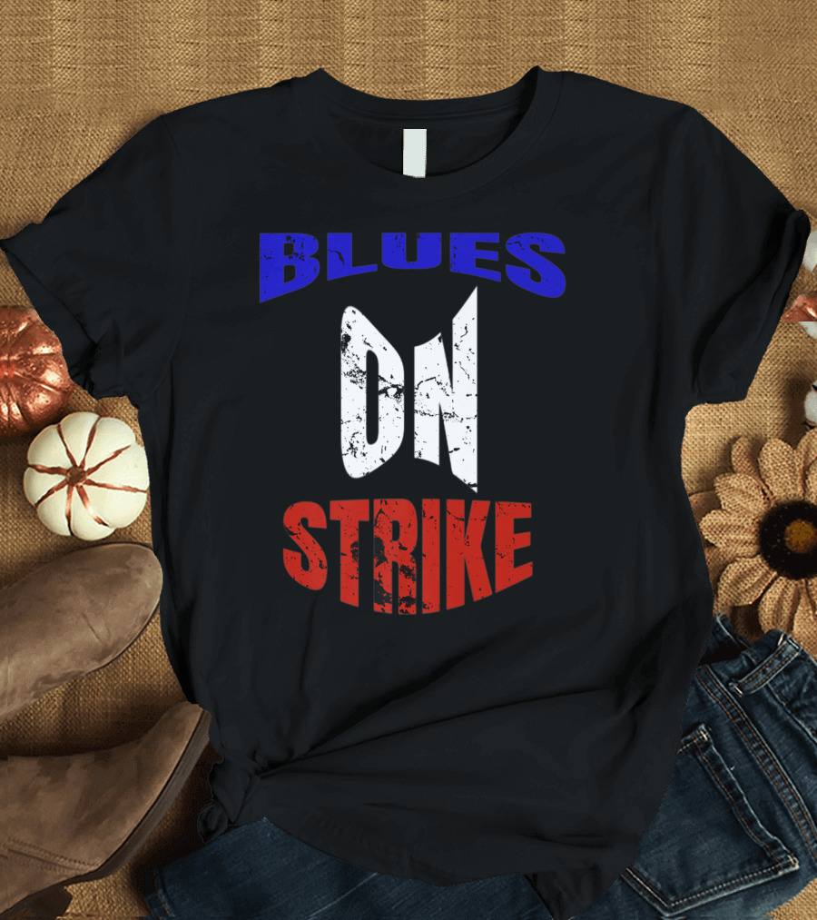 Mens Blues On Strike Bowling T-Shirt