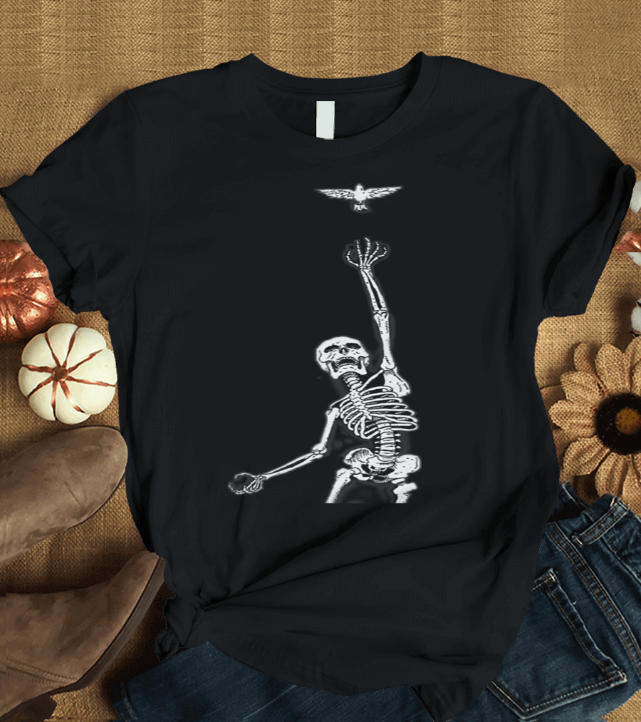 The Last Race Skeleton Reaching for Peace Dove T-Shirt