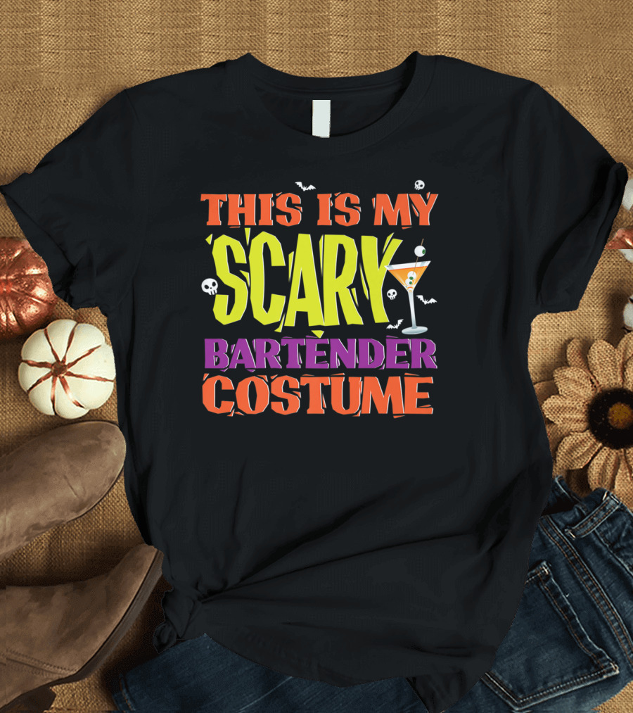 This Is My Scary Bartender Costume Halloween T-Shirt