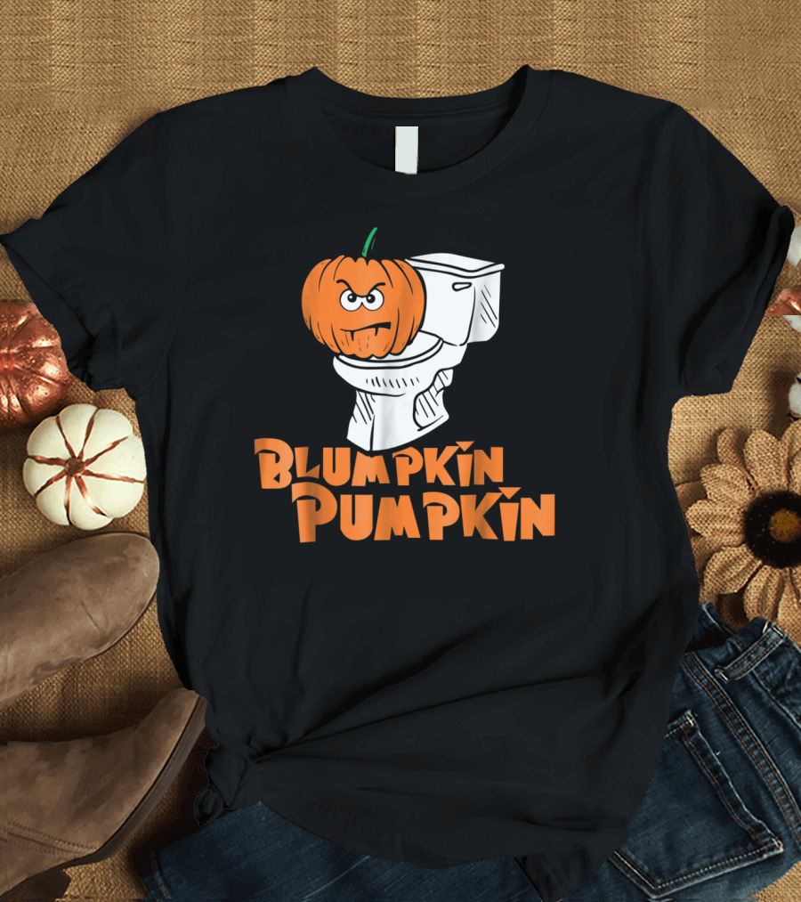 Blumpkin Pumpkin Toilet Humor Grumpy Jack-O'-Lantern T-Shirt