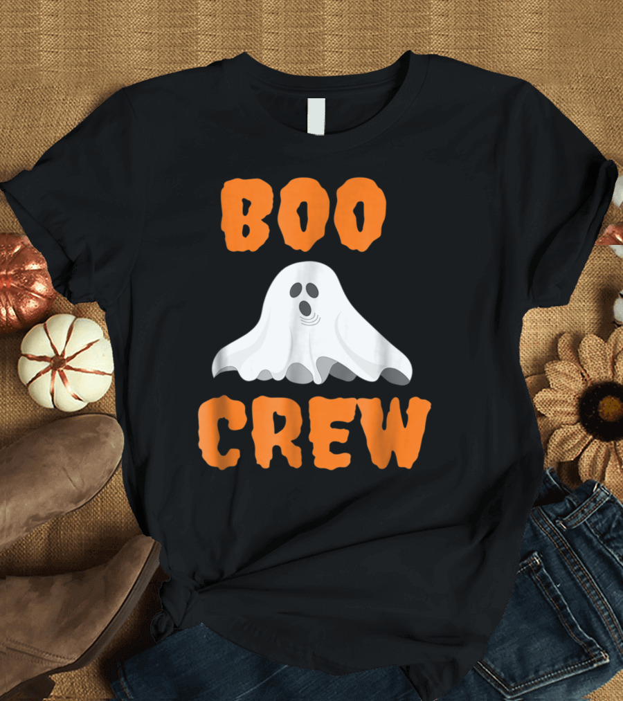 Boo Crew Ghost Halloween Humor T-Shirt