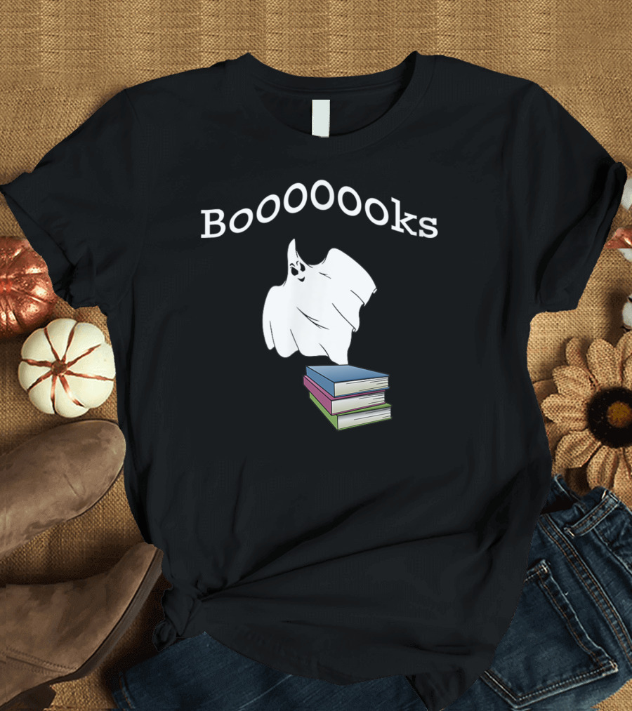 Booooooks Ghosts and Books Go Together Spectral Literary Fun T-Shirt