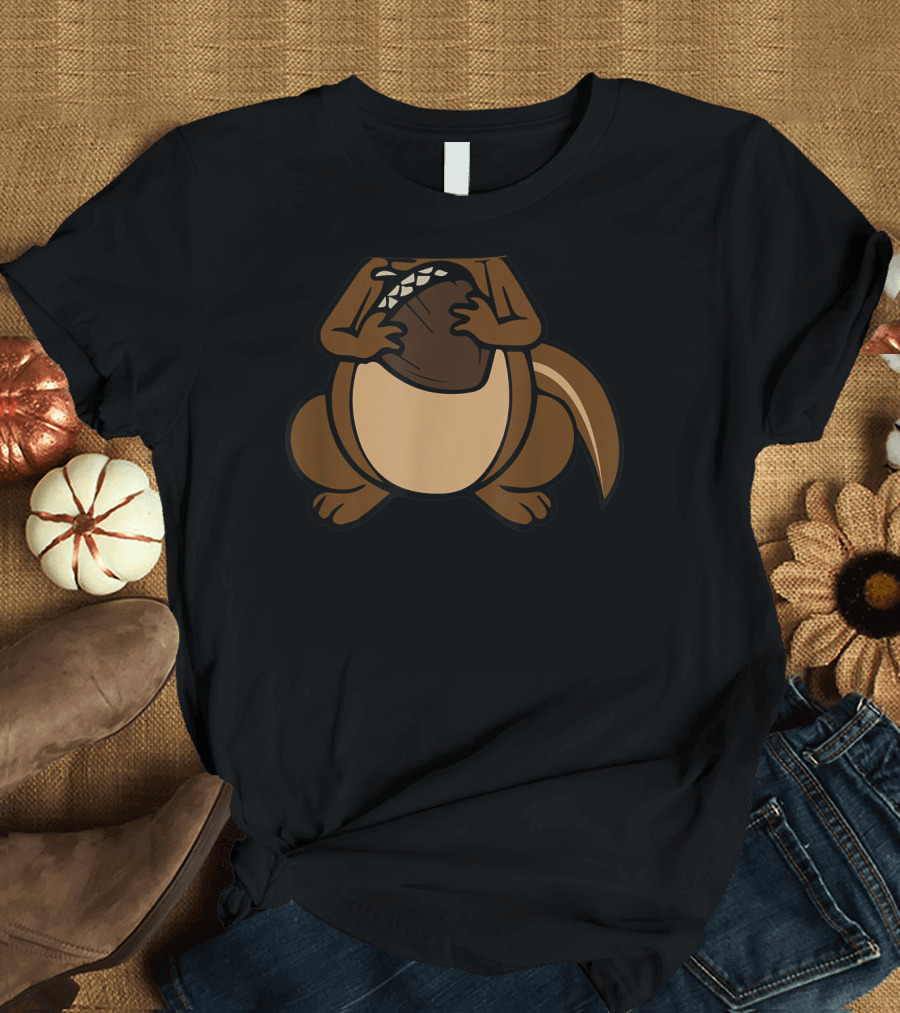 Lazy Chipmunk Squirrel with Acorn T-Shirt
