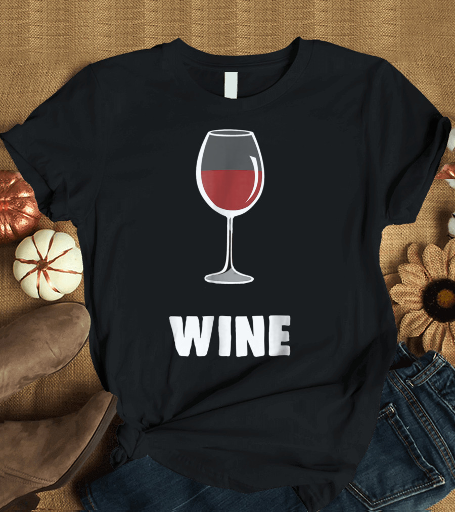 Wine Glass Couple Matching Halloween Costumes T-Shirt