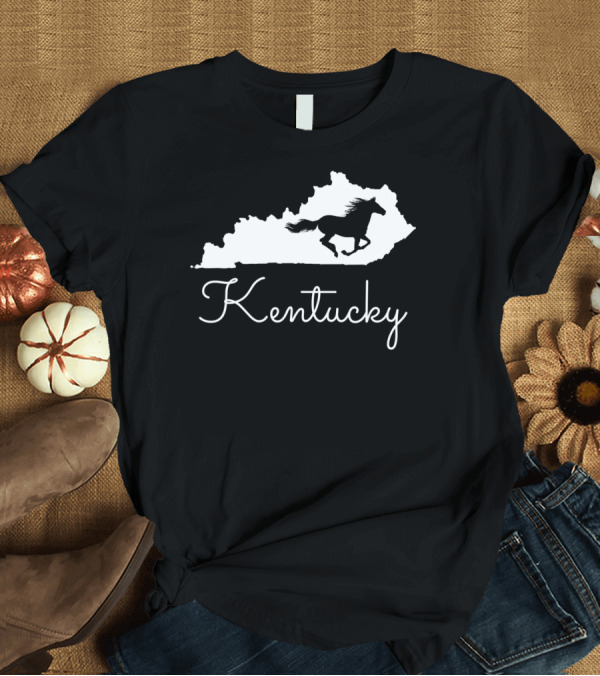 T-Shirt: Kentucky Horse Map T-Shirt Kentucky Horse Map T-Shirt
