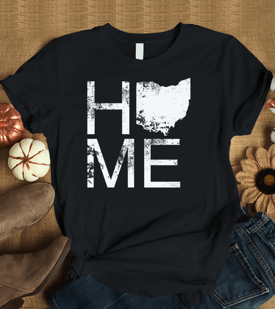 Vintage Ohio Map Home Buckeye Love T-Shirt