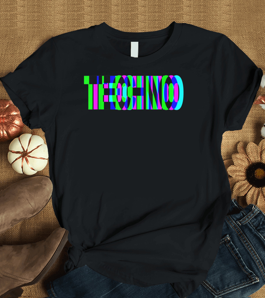 Techno DJ Raver Rave Party EDM Festival Glitch T-Shirt