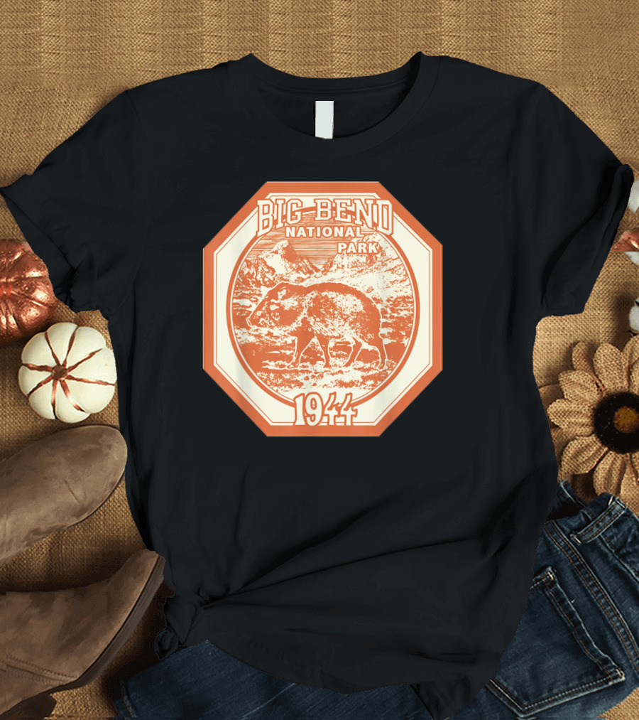 Big Bend National Park 1944 Javelina Mountain Scene T-Shirt