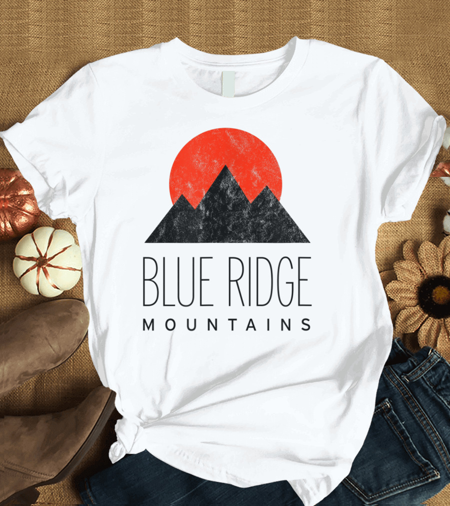 Blue Ridge Mountains Red Sun T-Shirt
