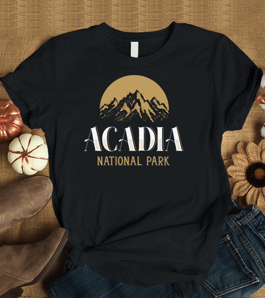 Acadia National Park Camping Hiking Outdoor Mountain Scenery T-Shirt
