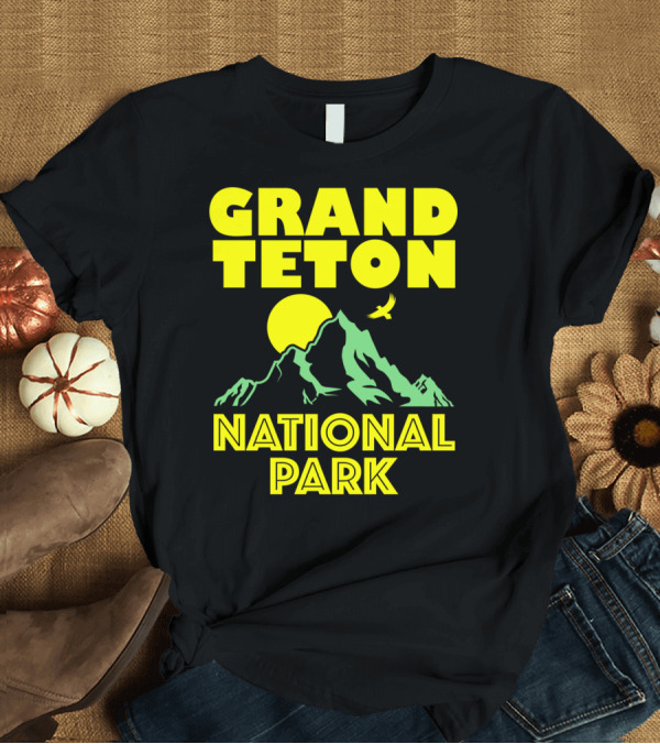 T-Shirt: Grand Teton National Park Mountain Sun Bird T-Shirt Grand Teton National Park Mountain Sun Bird T-Shirt