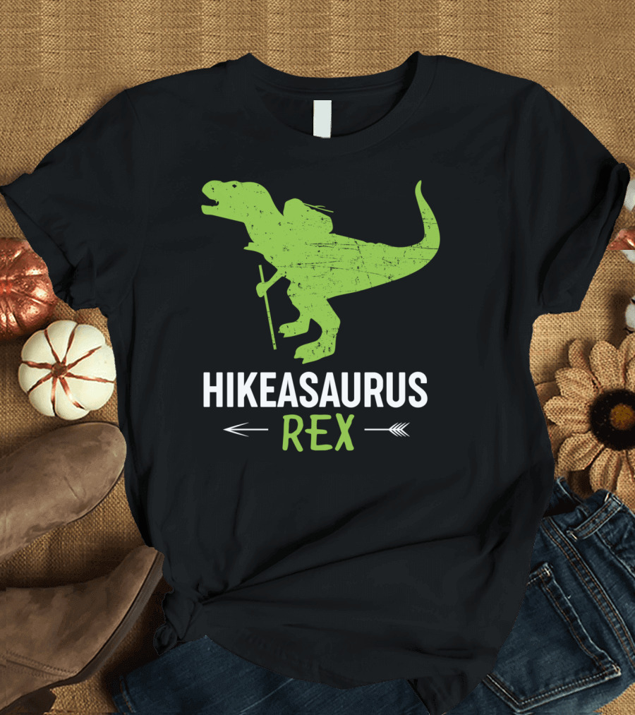 Hikeasaurus Rex Funny Dinosaur T-Rex Hiking T-Shirt